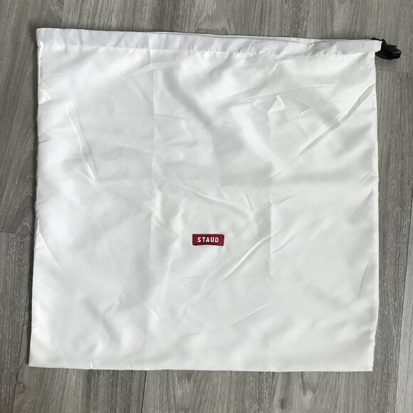 Staud White Square Dustbag Pouch - Picture 1 of 7
